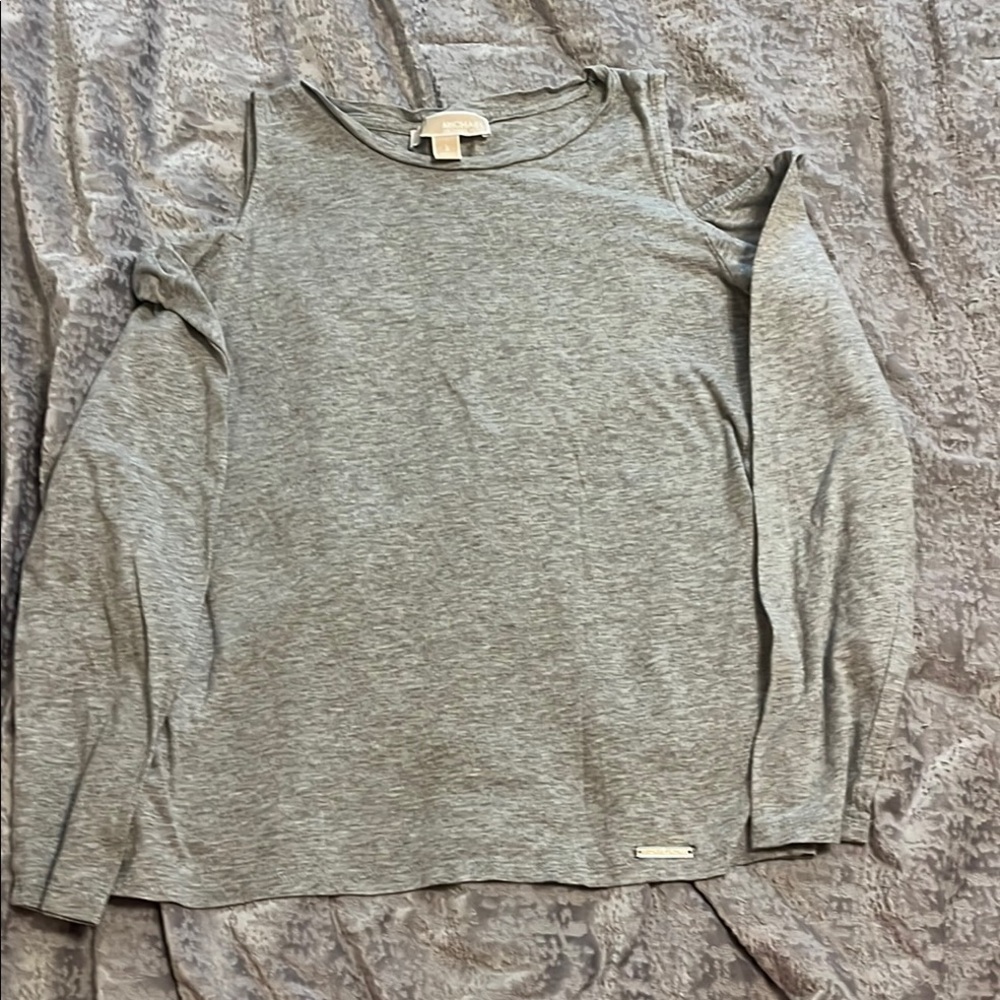 Michael Kors Heather Gray Long Sleeve Tee